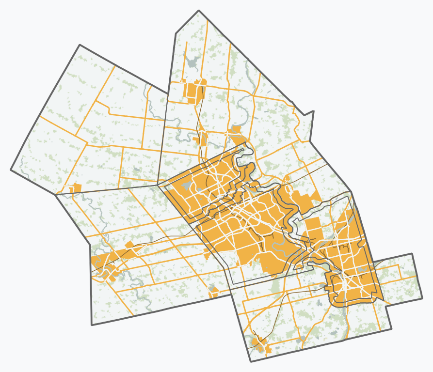 Hespeler Cambridge Waterloo map