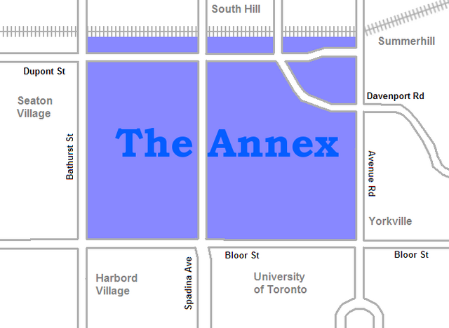 The Annex Toronto Map