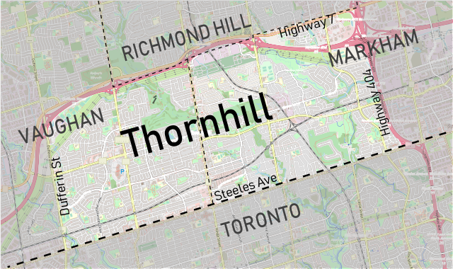 Thornhill 安大略省 地圖