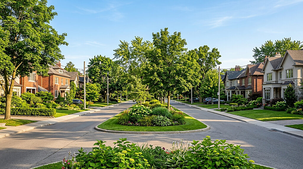 A residential street in Toronto