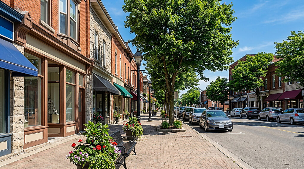 A residential street in Newmarket