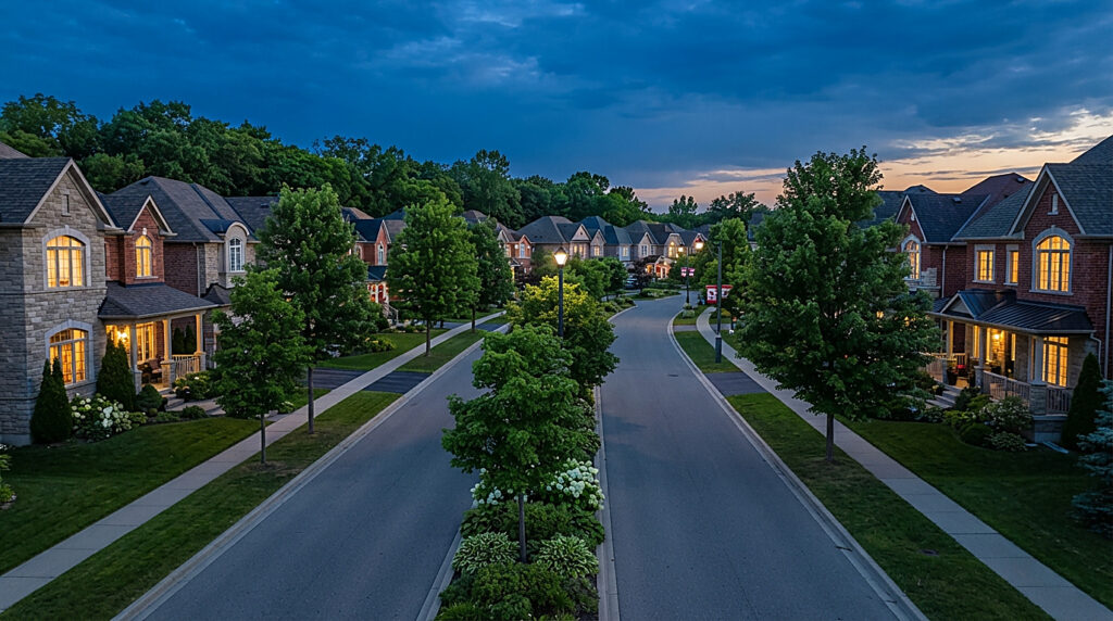 A residential street in Markham