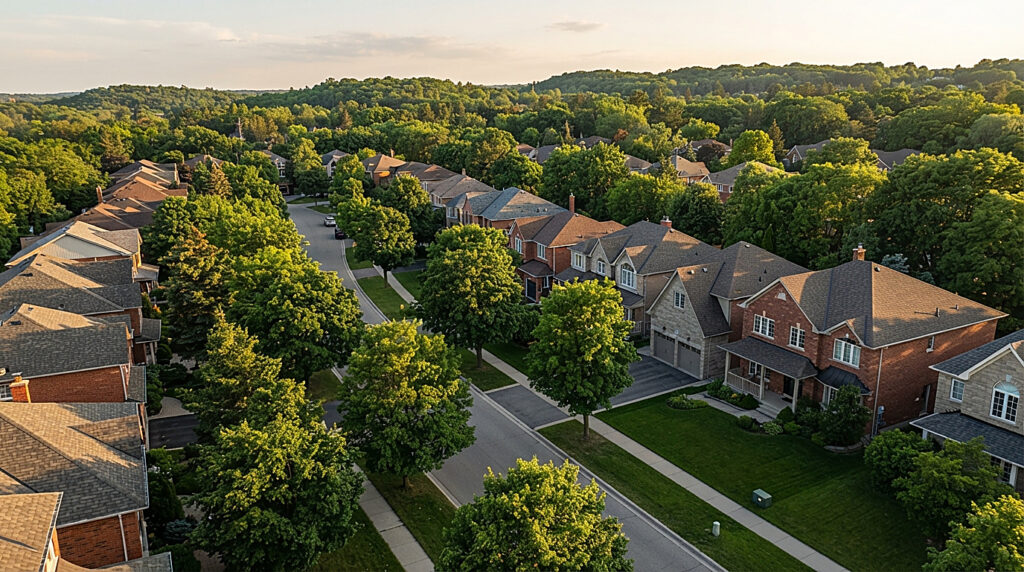 A residential street in Richmond Hill