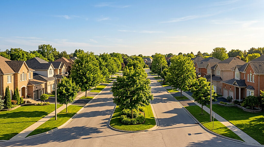 A residential street in Newmarket