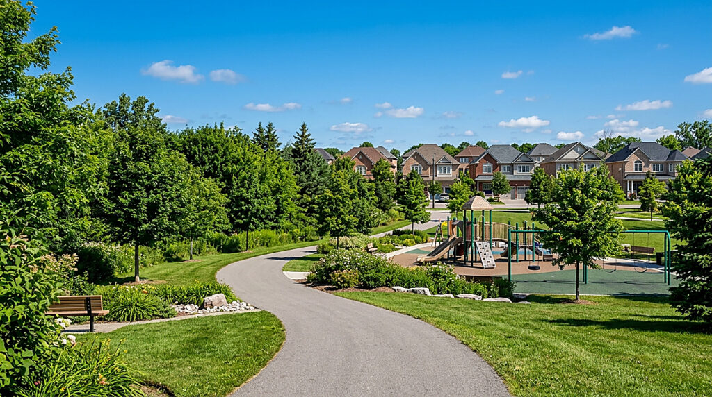 A residential street in Aurora