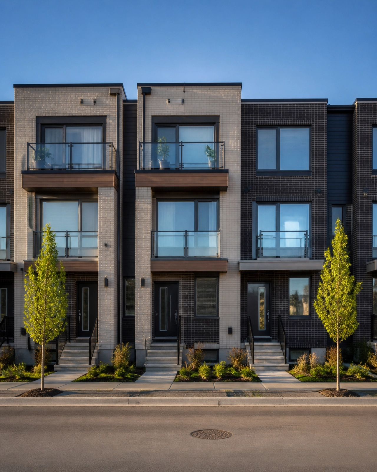 Modern townhouse architecture in Newmarket representing suburban growth