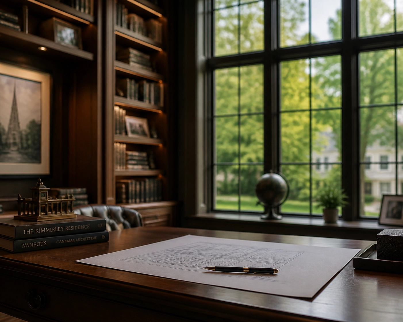Sophisticated home office in Richmond Hill symbolizing an education-first real estate investment in the GTA.