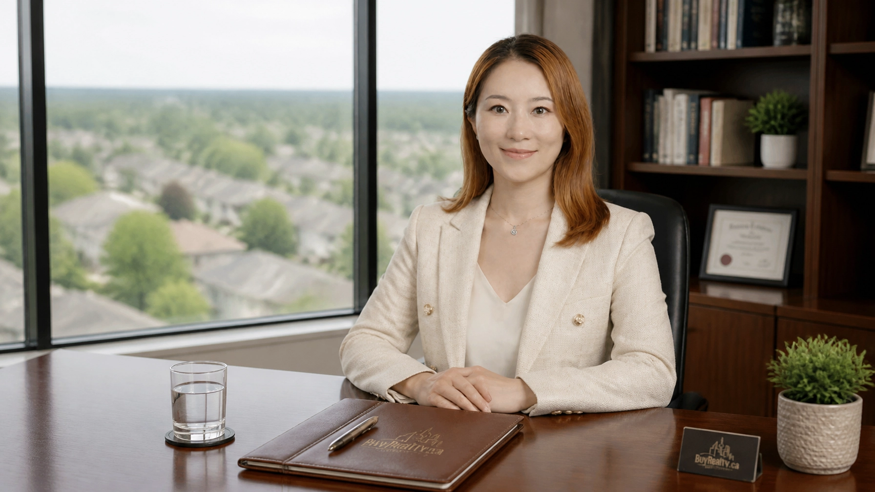 A professional real estate consultation setting representing strategy and trust