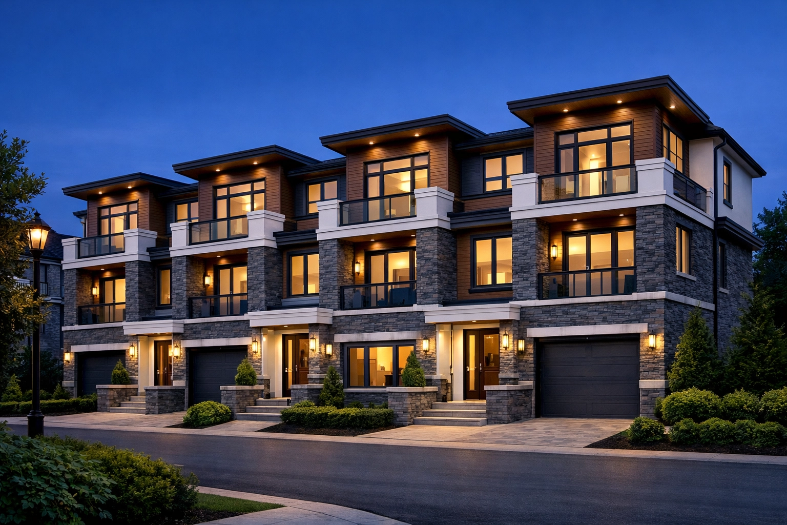 Modern freehold townhome in Vaughan, representing a successful closing for an Ontario first time home buyer.
