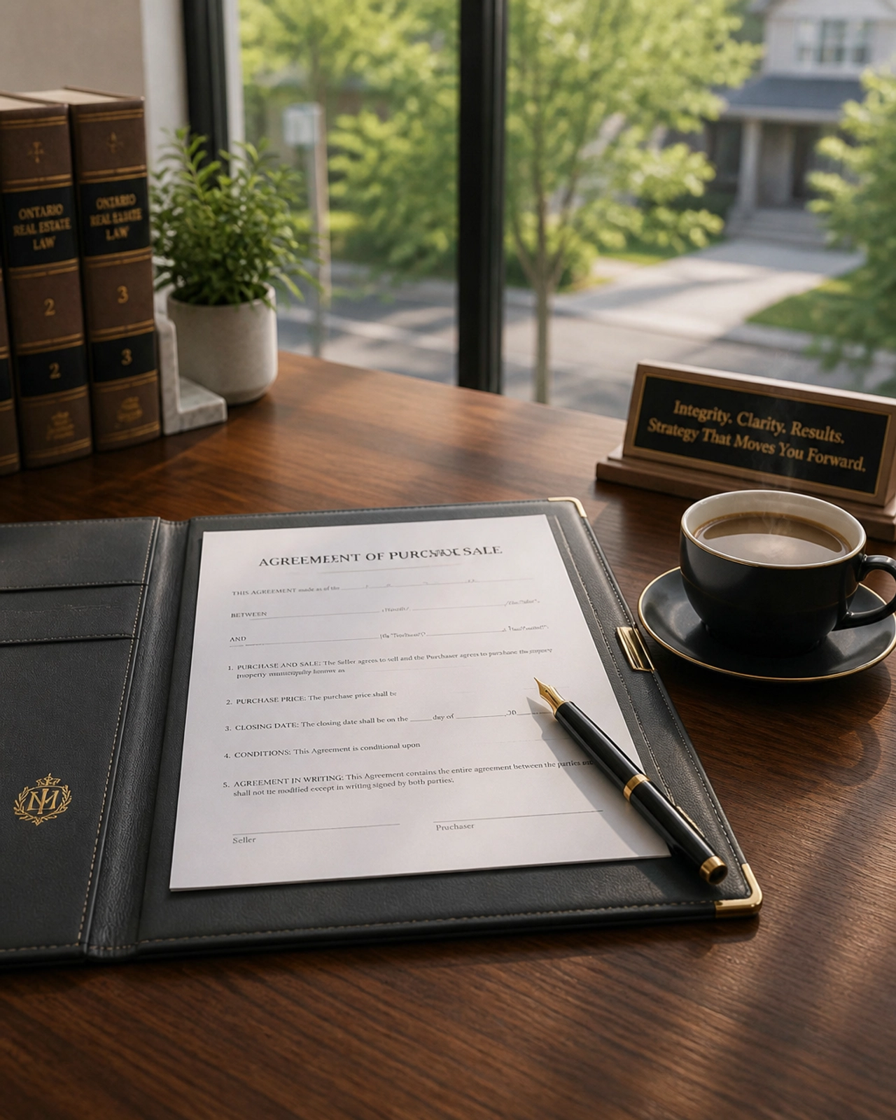 Professional real estate consultation environment with a focus on strategic planning and documentation