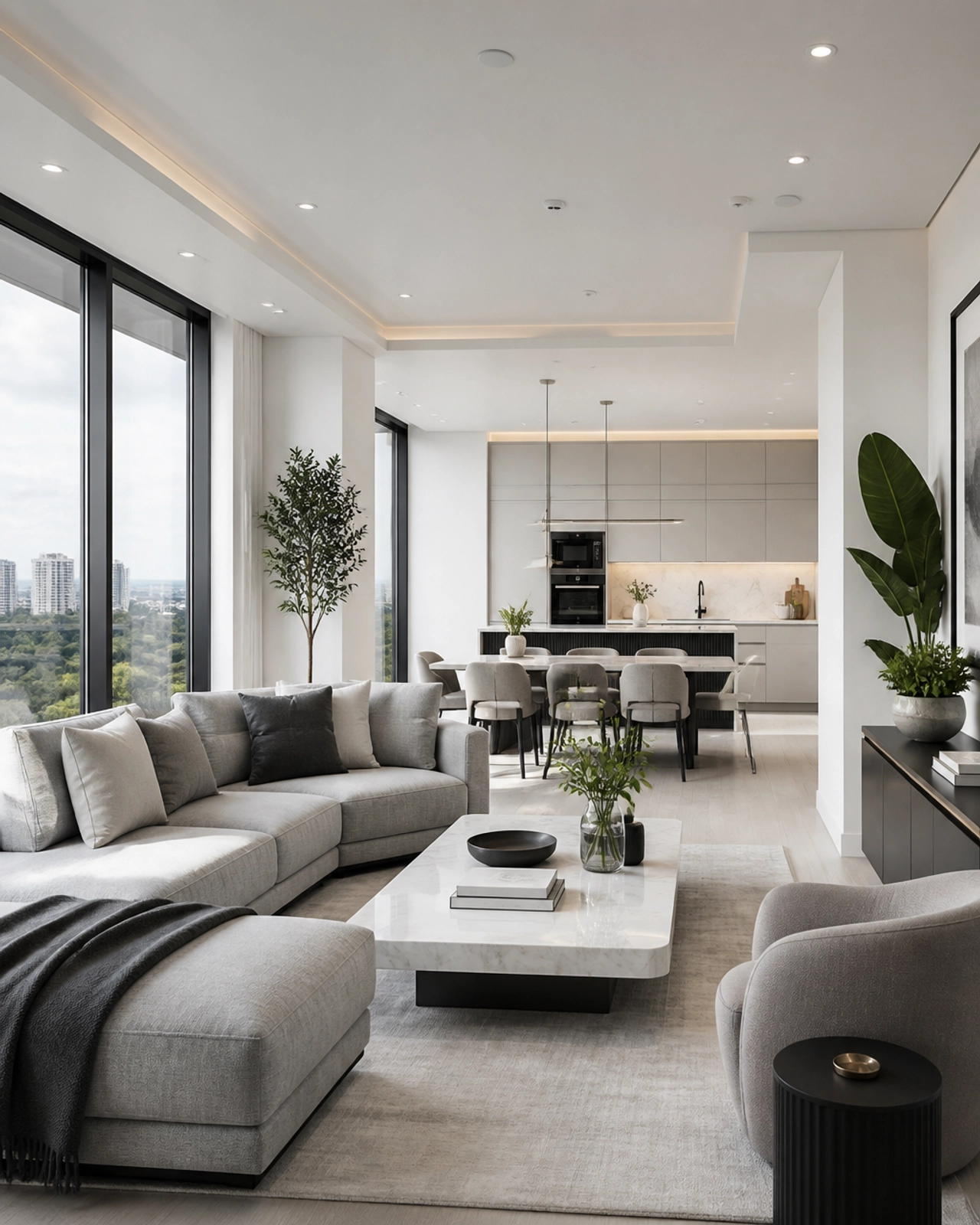 A modern, high-end interior representing the final goal of a successful pre-construction closing.