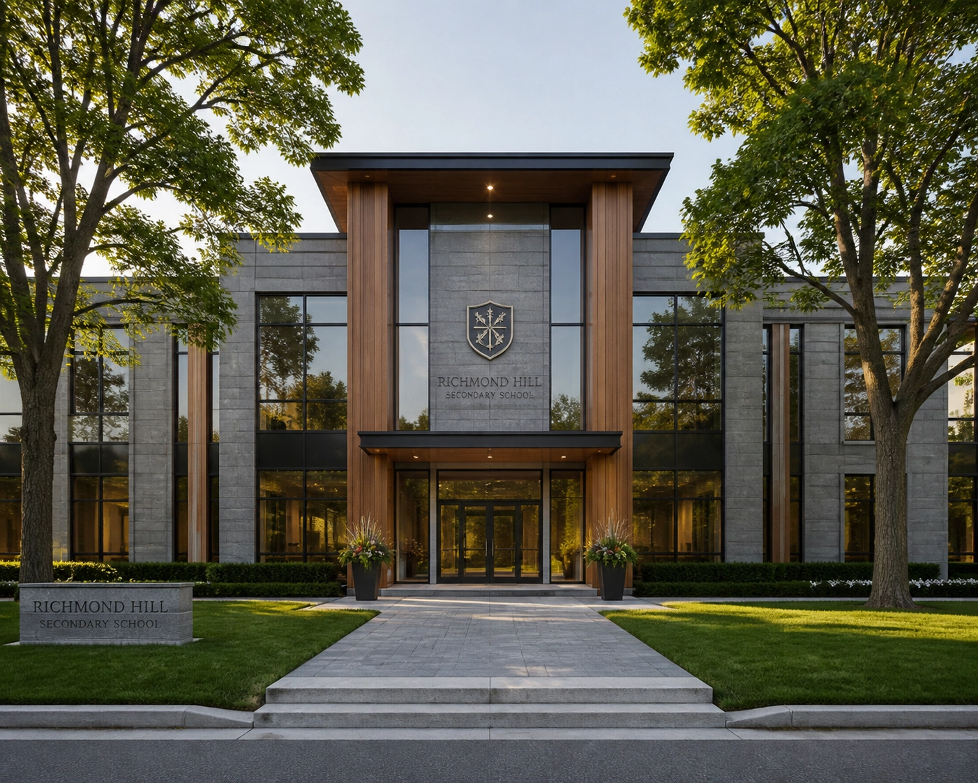 Prestigious Richmond Hill secondary school, illustrating how top school districts drive GTA real estate investment value.