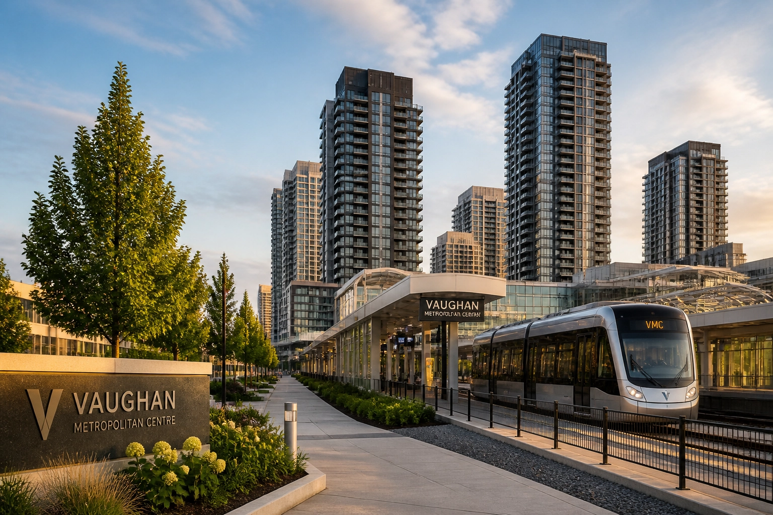 Transit-oriented residential condo towers in Markham, showcasing high-growth GTA investment locations.