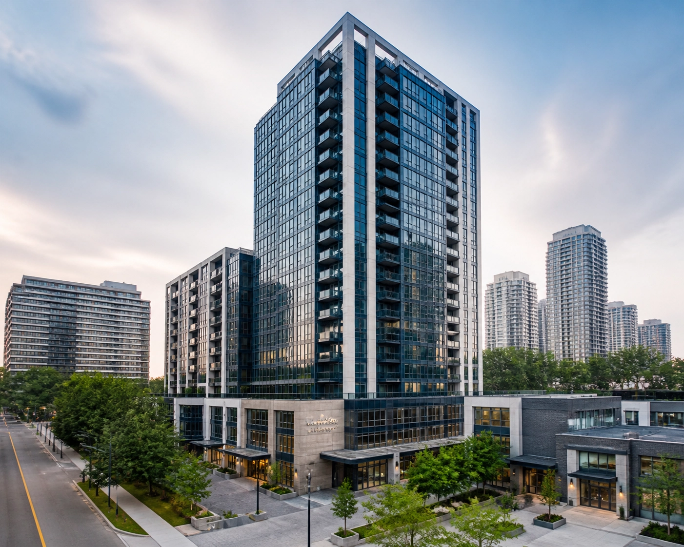 Contemporary North York condo building representing professional real estate investment in the GTA.