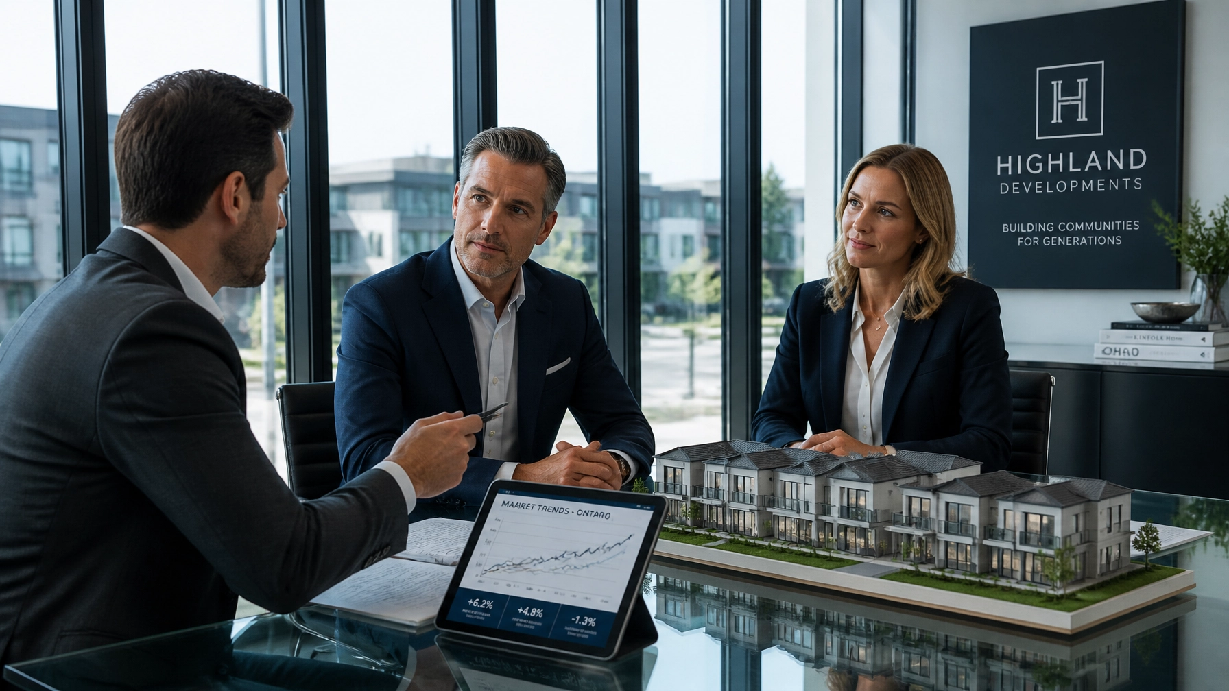 A professional strategic environment where legal and financial details are prioritized.