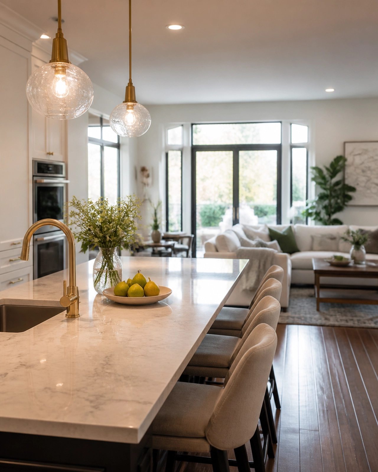 A bright and airy modern Ontario kitchen, representing the aspirational lifestyle of homeownership in the GTA.