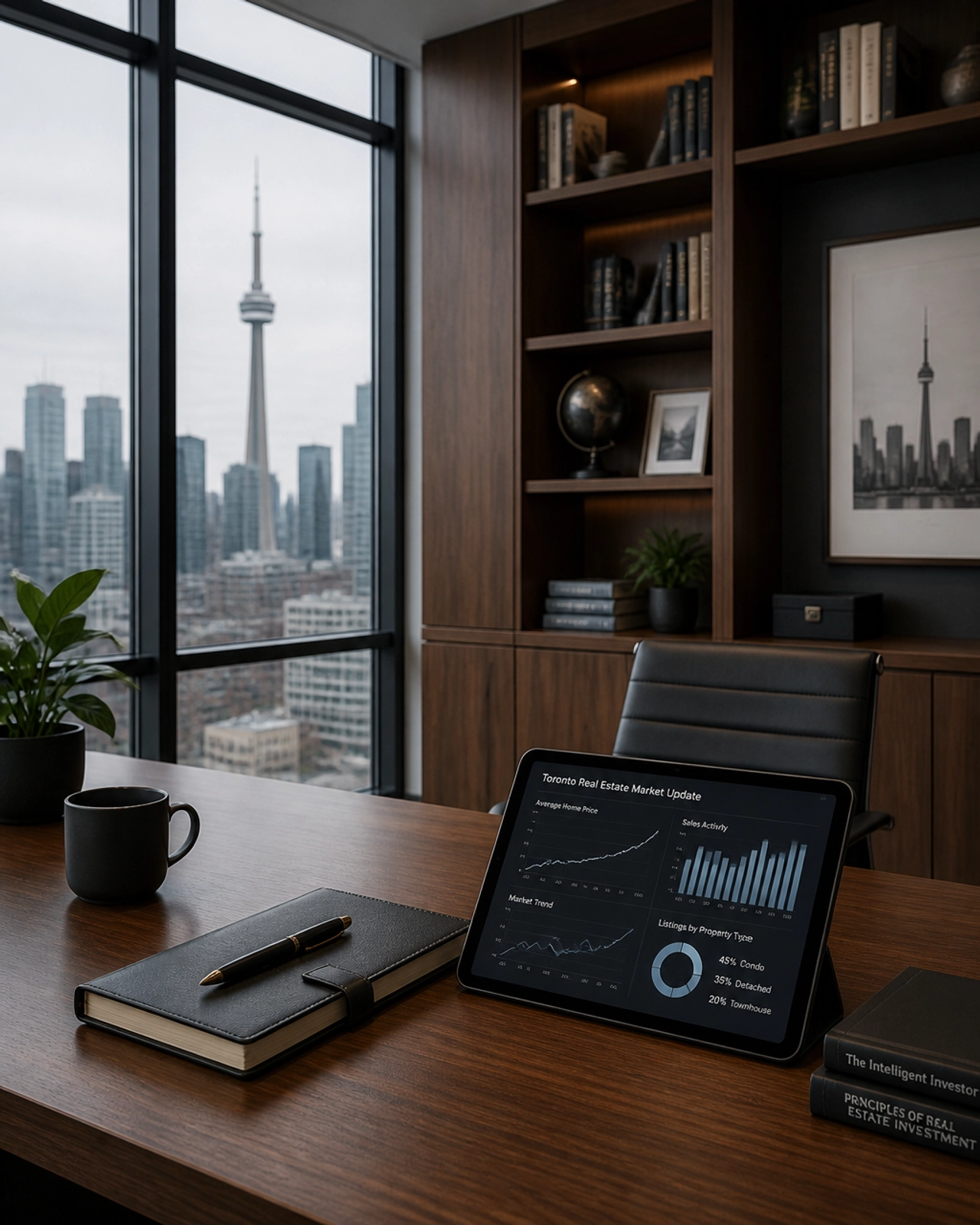 A sophisticated office setting reflecting the strategic and analytical approach required for the 2026 Ontario market.