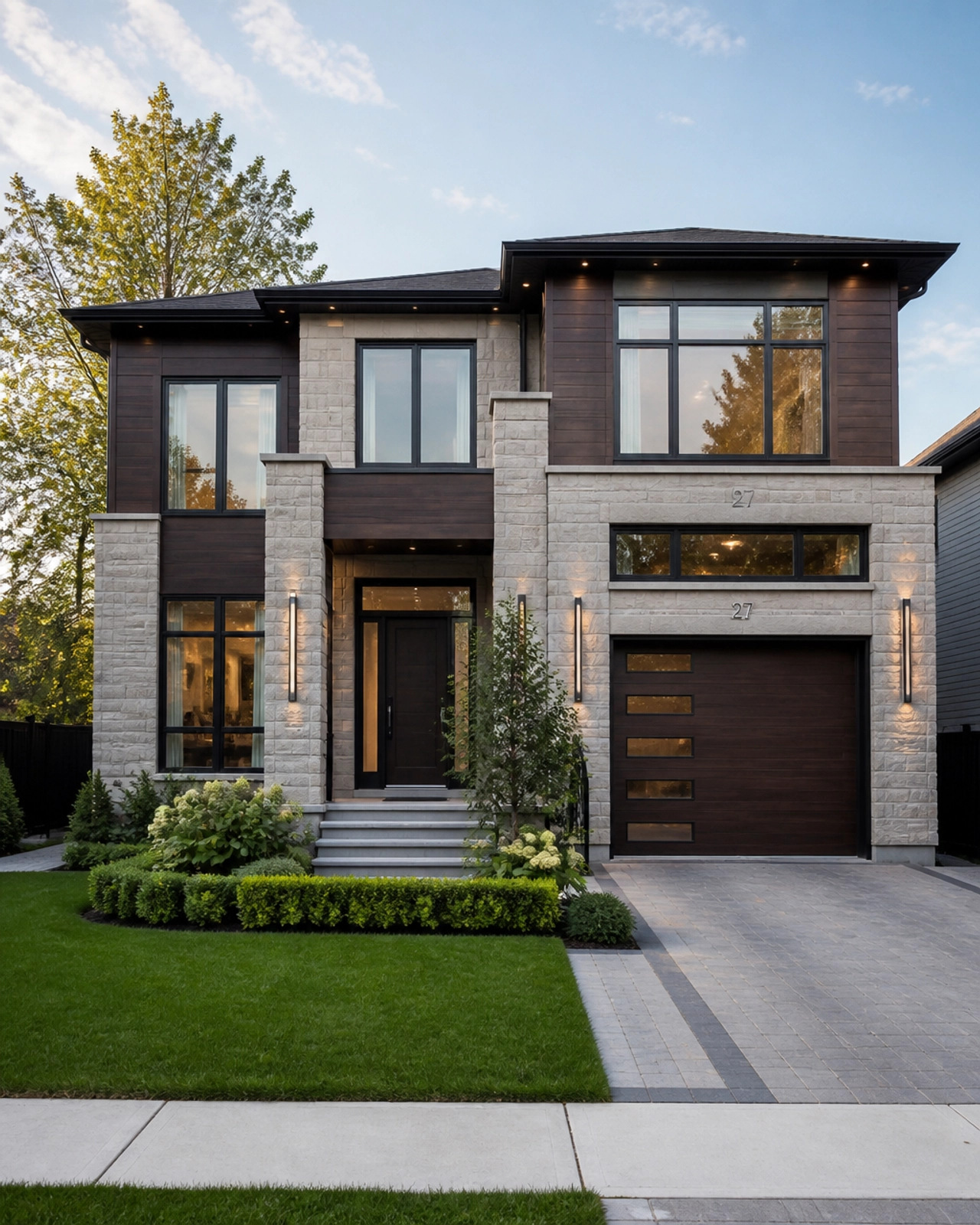 A modern detached home in an Ontario suburb, showcasing the stability and high-quality architecture that BuyRealty.ca clients prioritize.