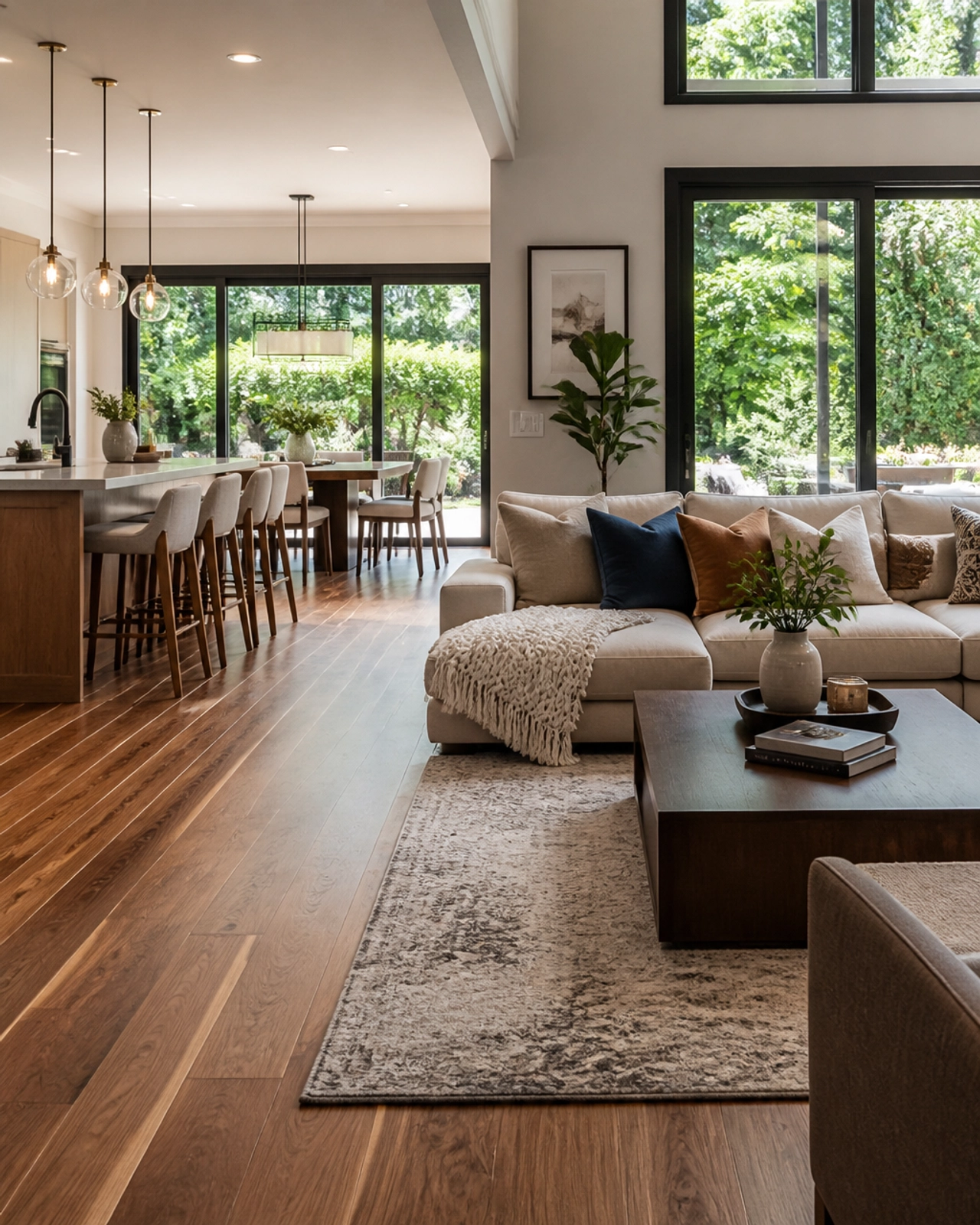 A modern, elegant interior of a multi-generational family home in Ontario, highlighting the demand for spacious living.