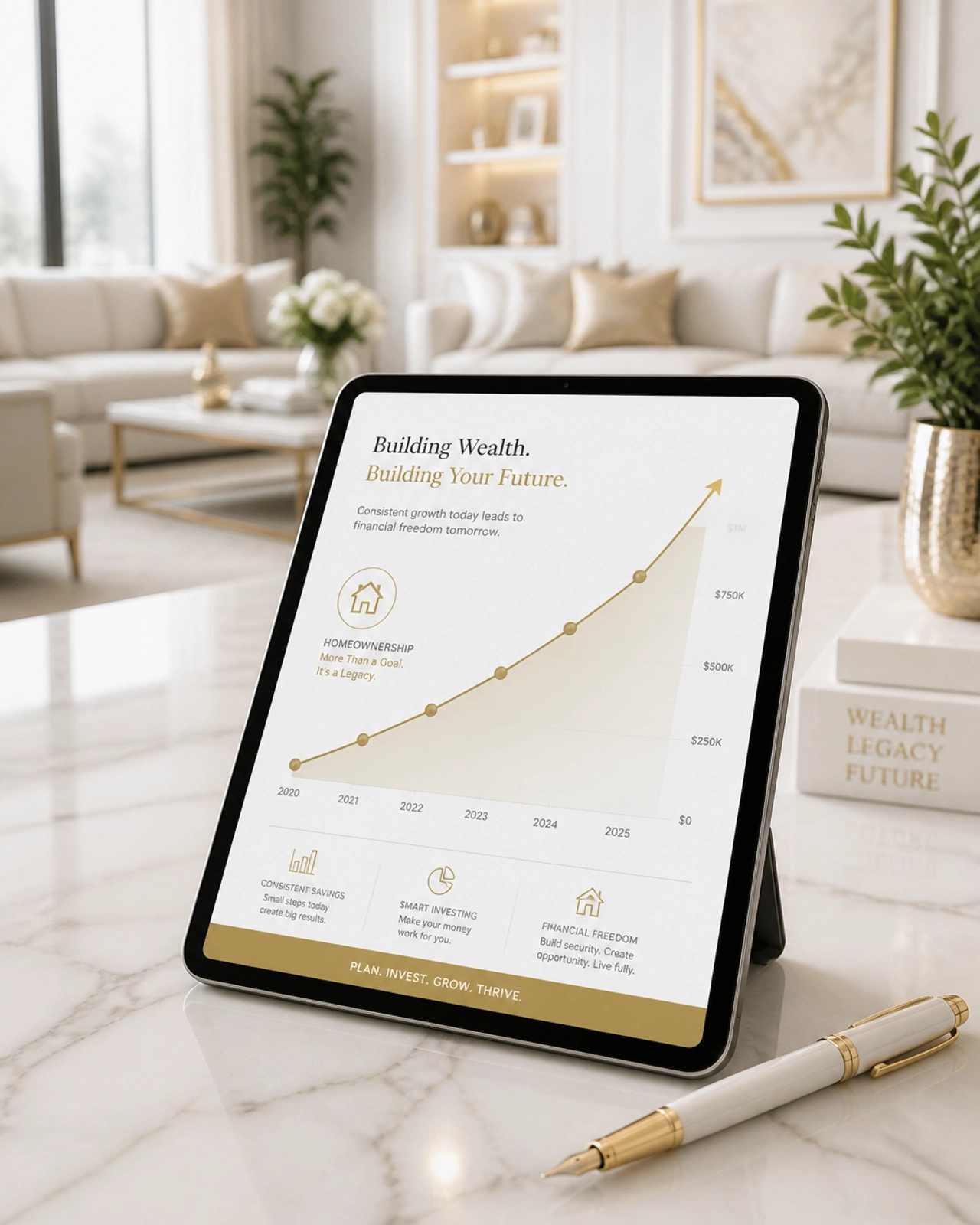 A digital tablet showing financial growth, representing the strategic use of FHSA and RRSP accounts.