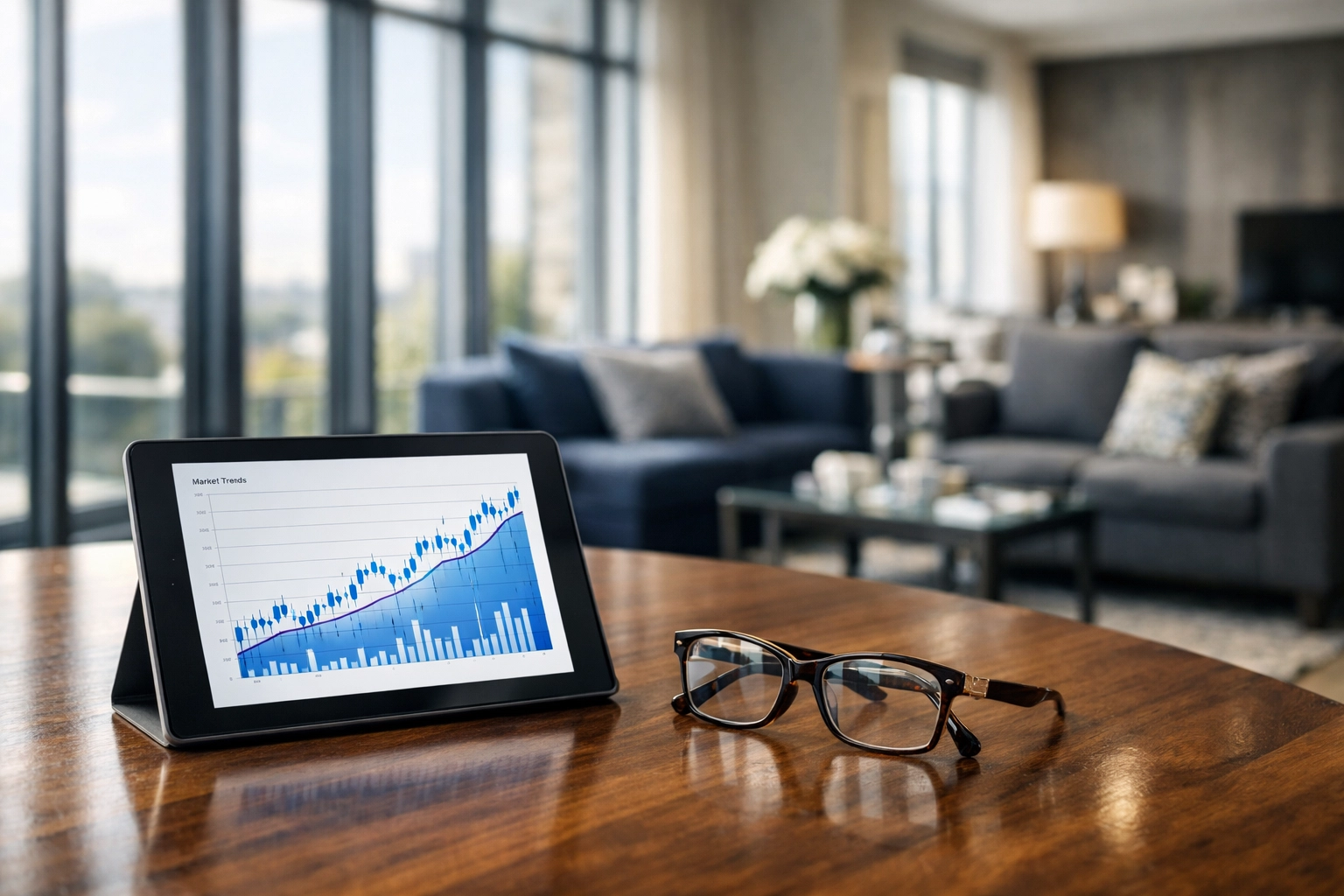 Strategic real estate analysis in a luxury Ontario home, reflecting the latest Toronto housing market forecast.