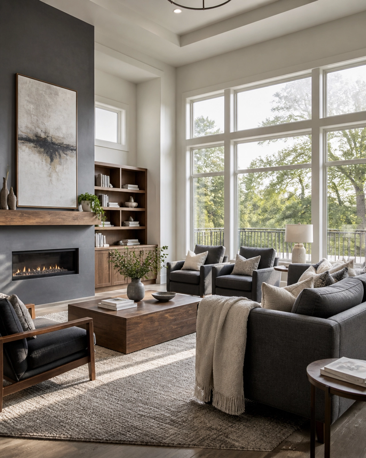 Spacious and modern living room in Richmond Hill reflecting family stability