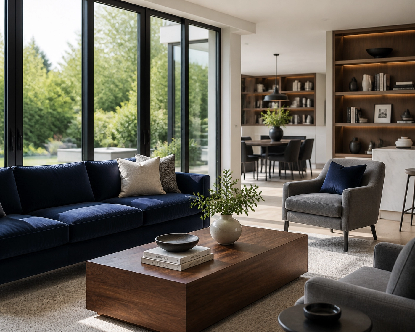 Modern York Region home living room representing stable Toronto housing market trends.