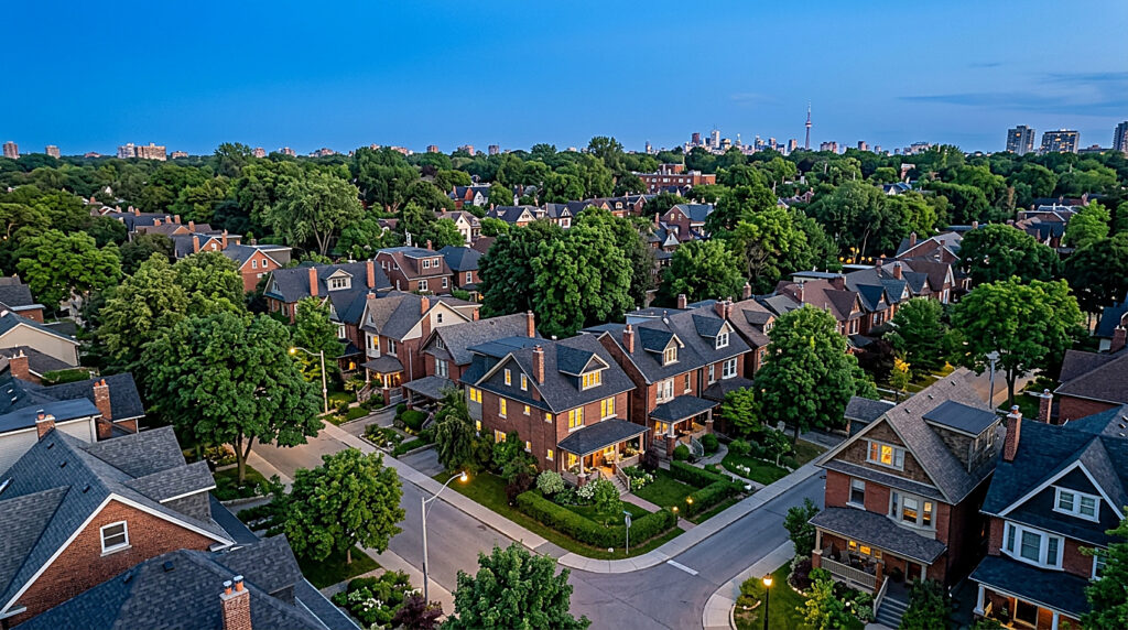 A residential street in Toronto