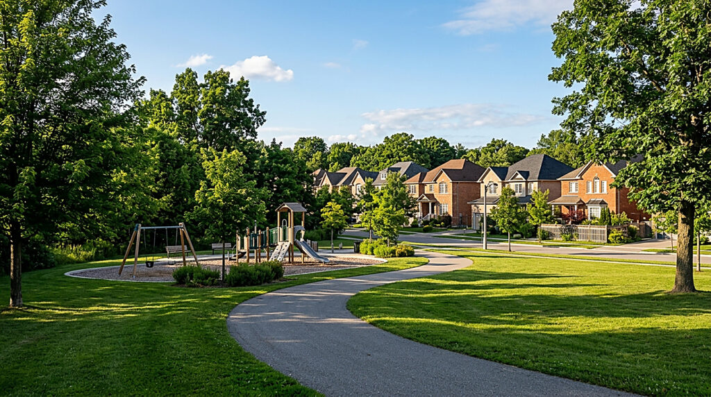 A residential street in Newmarket