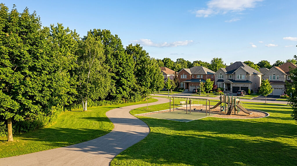 A residential street in Aurora