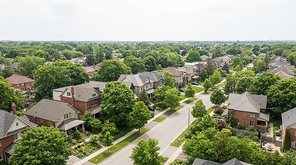 A residential street in Newmarket